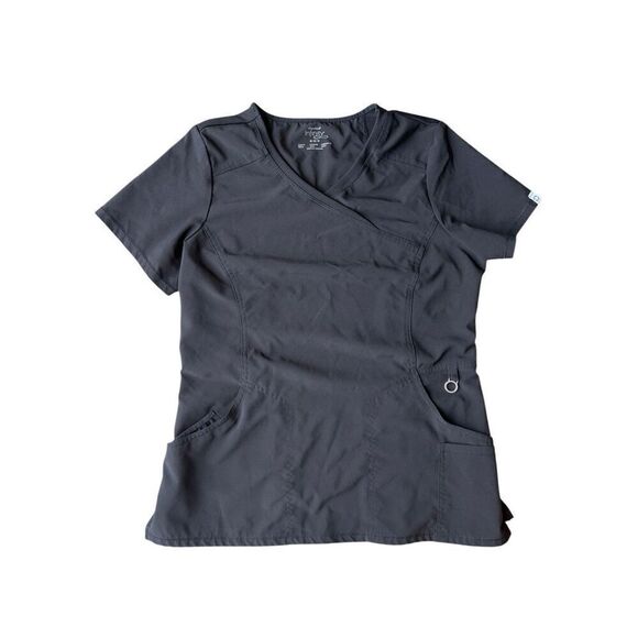 Infinity Women's 6-Pocket STRETCH Rib-Knit Waistband Cargo Scrub Pants & 2 Tops - Picture 7 of 10